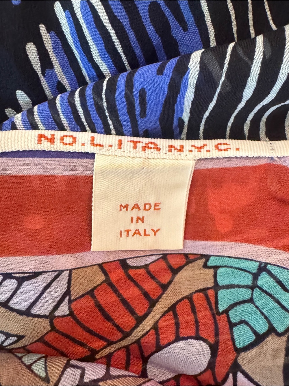 Nolita NYC Silk Handkerchief Dress IT 42 US 6 Made in Italy Mixed Print Boho - Picture 5 of 7